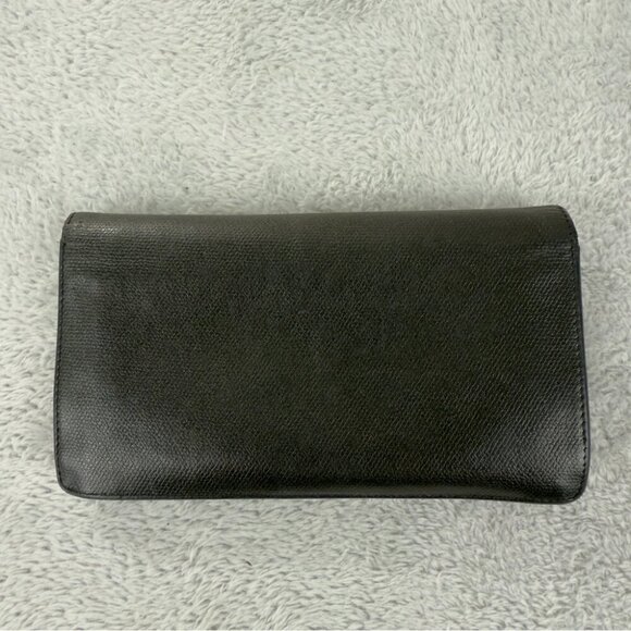 CHANEL Coco Button Leather Bifold Long Wallet Black - Picture 4 of 15